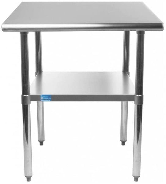 AmGood Stainless Steel Work Table | Metal Utility Table (Stainless Steel Work Table, 20" Long x 20" Deep)