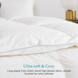 Oaken-Cat Feathers Down Comforter Duvet King - All Season Hotel Collection Medium Warm Feathers Down Comforter Insert, Ultra-Soft Bed Comforter (106x90, White)